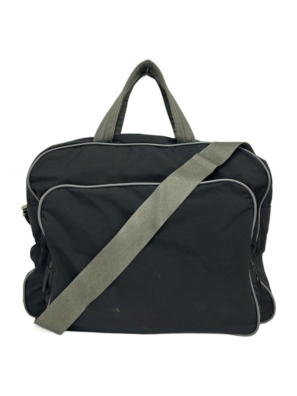 Prada Sport Boston Bag Black Gray No Lock